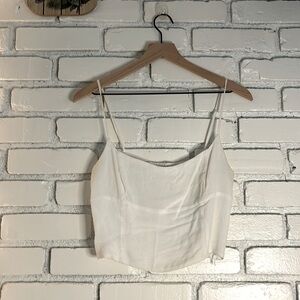 Wilfred white corset look tank top cinch womens